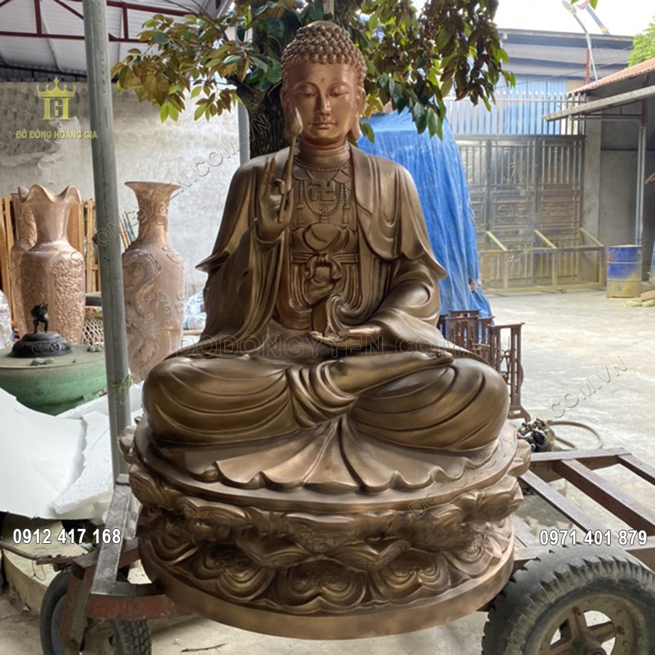 Tượng đồng Phật Th&iacute;ch Ca 2m
